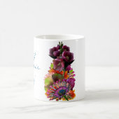 Tropischer Blumenstrauß der Blumen-Mutter Tages Kaffeetasse (Mittel)