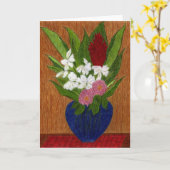 Tropischer Blumenstrauß Karte (Gelbe Blume)