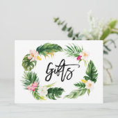 Tropischer Blumenstrauß - Zeichen Einladung (Stehend Vorderseite)