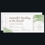 Tropischer Boarding Pass Beach Geburtstagsausflug Einladung<br><div class="desc">Flugzeug Ticket Boarding Thema Geburtstagsreise Einladung für das Abenteuer eines Freundes der Tropischen Destination. Legen Sie Details und uAwg auf die Rückseite, oder ändern Sie, um andere personalisierte Formulierung. Schriftart und Farben können mit dem Vorlageneditor geändert werden. Dieses Beach Birthday Vacation Invitation wird in einem neutralen Bräunen und Grün mit...</div>