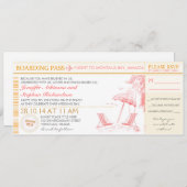 Tropischer Boarding Pass - Hochzeitseinladung & UA Einladung (Vorne/Hinten)
