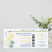 Tropischer Boarding - Save the Date Einladungen (Stehend Vorderseite)