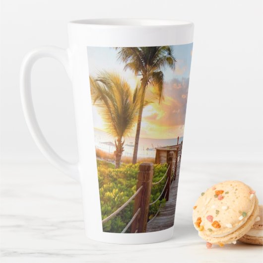 Tropischer Boardwalk Latte Becher 17oz Milchtasse (Beispiel)