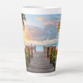 Tropischer Boardwalk Latte Becher 17oz Milchtasse (Vorderseite)