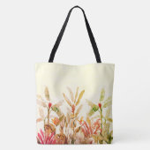 Tropischer botanischer Blumen-Garten-Kunst-Muster Tasche (Rückseite)
