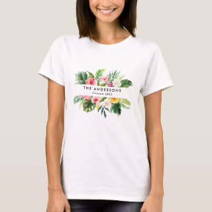Tropischer botanischer Blumenurlaub Sommerurlaub T T-Shirt