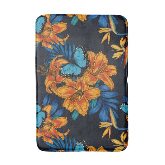 Tropischer Bouquet Badematte (Vorderseite Vertikal)