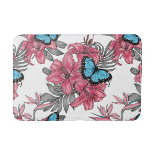 Tropischer Bouquet Badematte