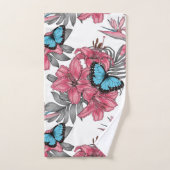 Tropischer Bouquet Badhandtuch Set (Handtuch)