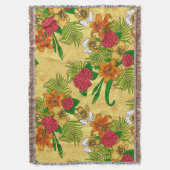 Tropischer Bouquet Decke (Vorderseite Vertikal)