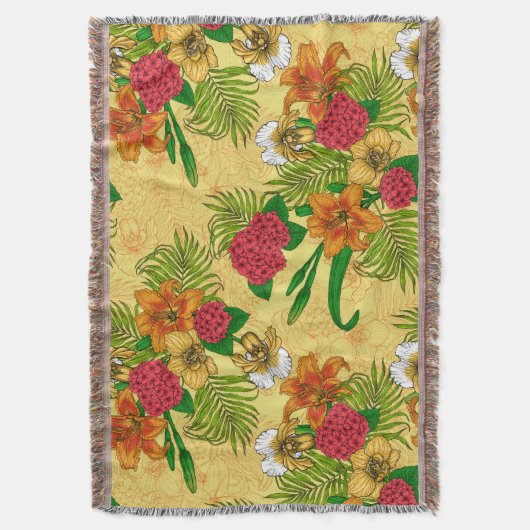 Tropischer Bouquet Decke (Vorderseite Vertikal)