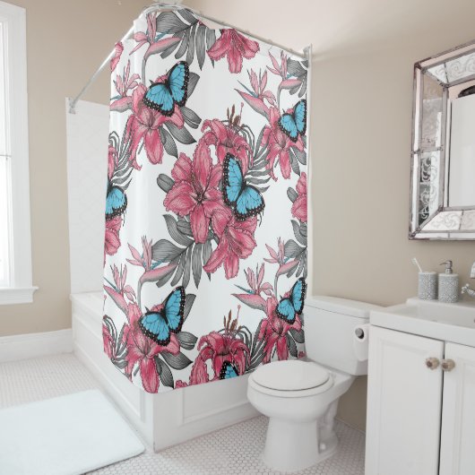 Tropischer Bouquet Duschvorhang (Beispiel)