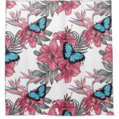 Tropischer Bouquet Duschvorhang (Vorderseite)