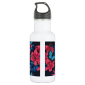 Tropischer Bouquet Edelstahlflasche (Rückseite)