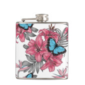 Tropischer Bouquet Flachmann (Vorderseite)