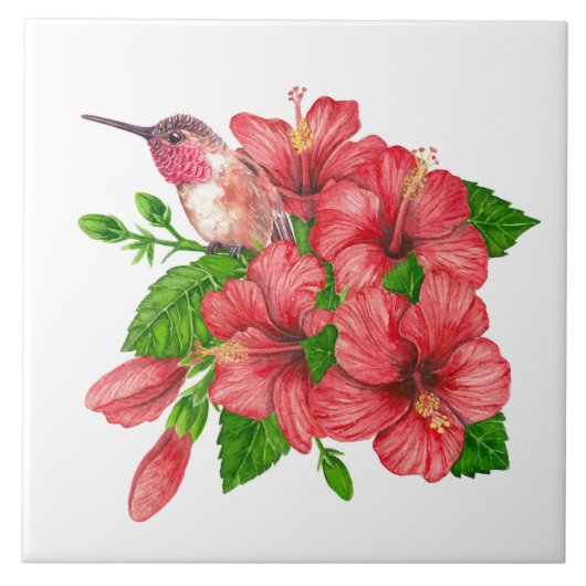 Tropischer Bouquet Fliese (Vorderseite)