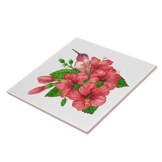 Tropischer Bouquet Fliese (Seite)