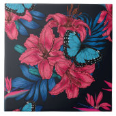 Tropischer Bouquet Fliese (Vorderseite)