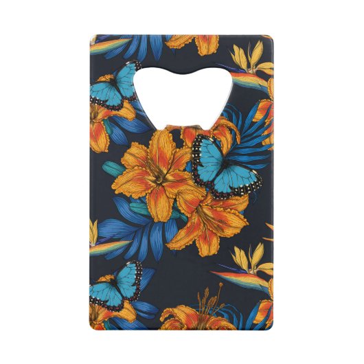 Tropischer Bouquet Geldbeutel Flaschenöffner (Vorderseite)