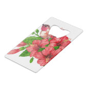 Tropischer Bouquet Geldbeutel Flaschenöffner (Rückseite Schrägansicht)