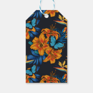 Tropischer Bouquet Geschenkanhänger