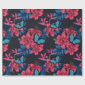 Tropischer Bouquet Geschenkpapier (Flach)