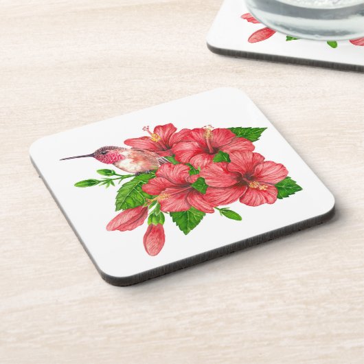 Tropischer Bouquet Getränkeuntersetzer (Linke Seite)