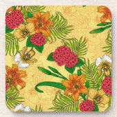 Tropischer Bouquet Getränkeuntersetzer (Vorderseite)