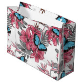 Tropischer Bouquet Große Geschenktüte (Vorderseite Schrägansicht)