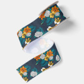 Tropischer Bouquet in Blau Satinband (Rückseite)