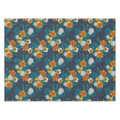 Tropischer Bouquet in Blau Tischdecke (Vorderseite (Horizontal))