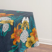 Tropischer Bouquet in Blau Tischdecke (Beispiel)