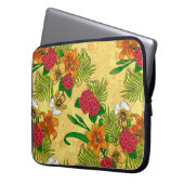 Tropischer Bouquet Laptopschutzhülle (Vorderseite Links)
