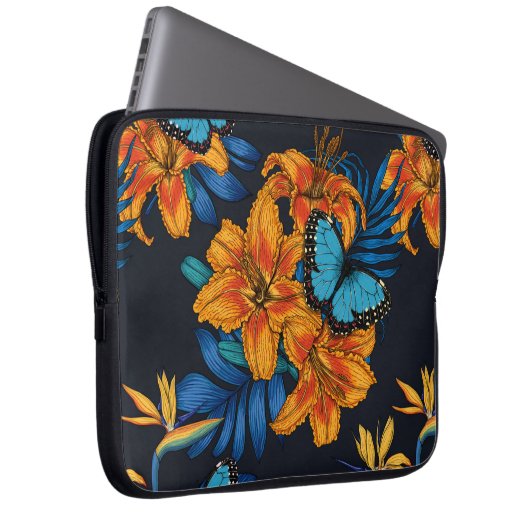 Tropischer Bouquet Laptopschutzhülle (Vorne Rechts)