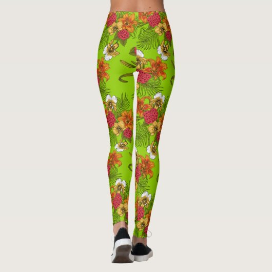 Tropischer Bouquet Leggings (Rückseite)