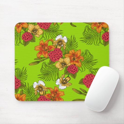 Tropischer Bouquet Mousepad (Mit Mouse)