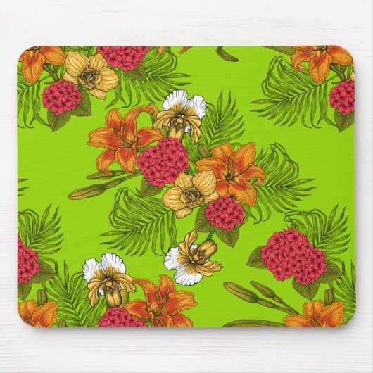 Tropischer Bouquet Mousepad (Vorne)