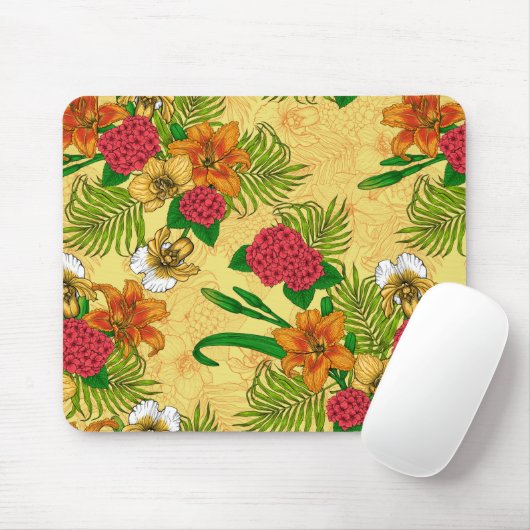 Tropischer Bouquet Mousepad (Mit Mouse)