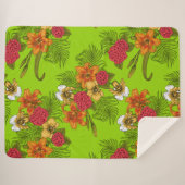 Tropischer Bouquet Sherpadecke (Vorderseite (Horizontal))