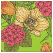 Tropischer Bouquet Stoff (Nahaufnahme)