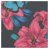 Tropischer Bouquet Stoff (Nahaufnahme)