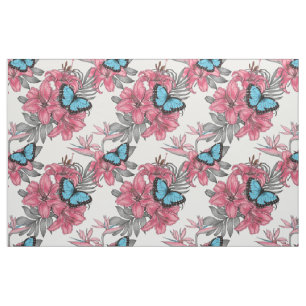 Tropischer Bouquet Stoff
