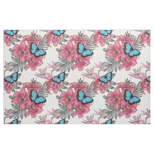 Tropischer Bouquet Stoff (Fat Quarter (45,7 x 55,9 cm))