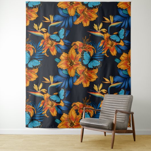 Tropischer Bouquet Wandteppich (Beispiel)