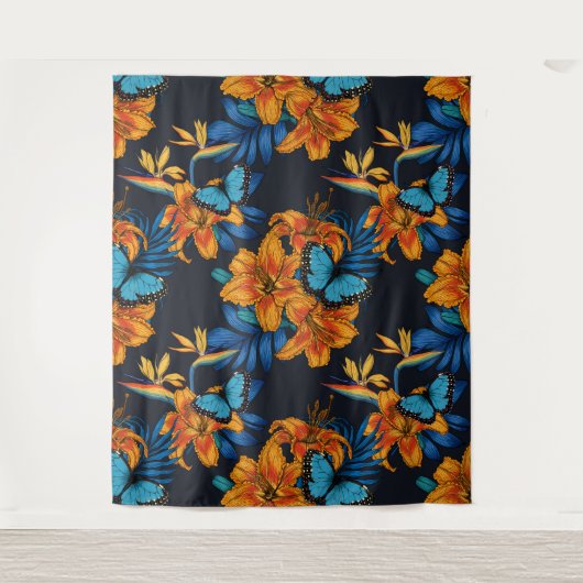 Tropischer Bouquet Wandteppich (Vorderseite)