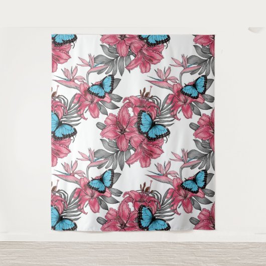 Tropischer Bouquet Wandteppich (Vorderseite)