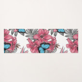 Tropischer Bouquet Yogamatte (Rückseite (Horizontal))