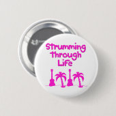 Tropischer Brandungsentwurf Hawaiin Ukulele Button (Vorne & Hinten)