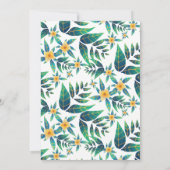 Tropischer Brautparty Hibiskus Floral Einladung (Rückseite)