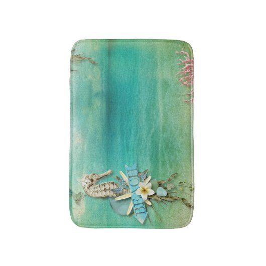 Tropischer Brisenstrand-Seepferd Starfishozean Badematte (Vorderseite Vertikal)